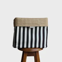 Dekoratif Organizer JuteTidyLarge Siyah-Beyaz