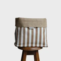 Dekoratif Organizer JuteTidyLarge Kahve-Beyaz