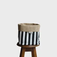 Dekoratif Organizer JuteTidySmall Siyah-Beyaz