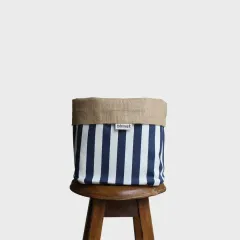 Dekoratif Organizer JuteTidySmall Lacivert-Beyaz