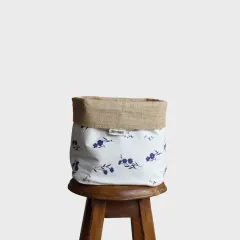 Dekoratif Organizer JuteTidySmall Desenli-Beyaz