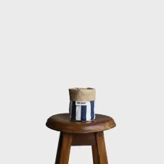 Dekoratif Saksılık JuteBloomXSmall Lacivert-Beyaz