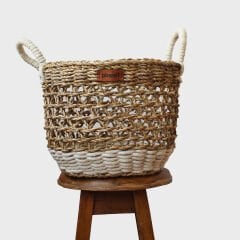 Sepet Saksılık CozyBloom Örgü Detaylı L