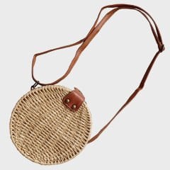 Palmia Yuvarlak Hasır Çanta